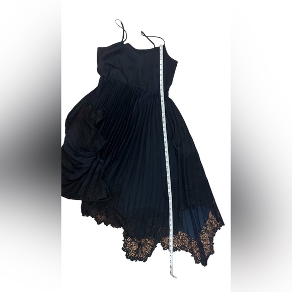 All Saints Aspyn midi black medium lace hem whimsigoth fairy goth grunge dress - Picture 9 of 9